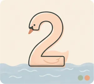 הספרה 2 עם ברבור