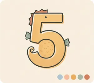 הספרה 5 עם סוסון ים