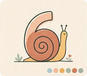 הספרה 6 עם שבלול